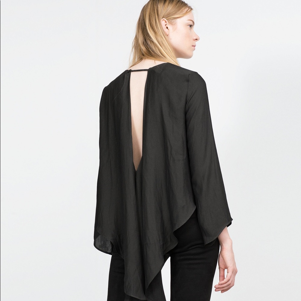 NWT Zara Open Back Blouse